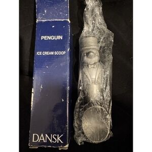 Dansk Stainless Snowman Ice Cream Scooper Original Box Vintage